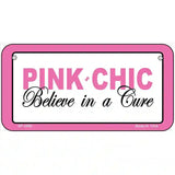 Pink Chic Metal Vanity License Plate Sign 6" x 3" (BP)