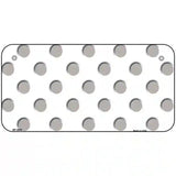 Grey White Polka Dot Metal Novelty License Plate 6" x 3" (BP)