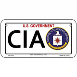 CIA Metal Novelty License Plate 6" x 3" (BP)