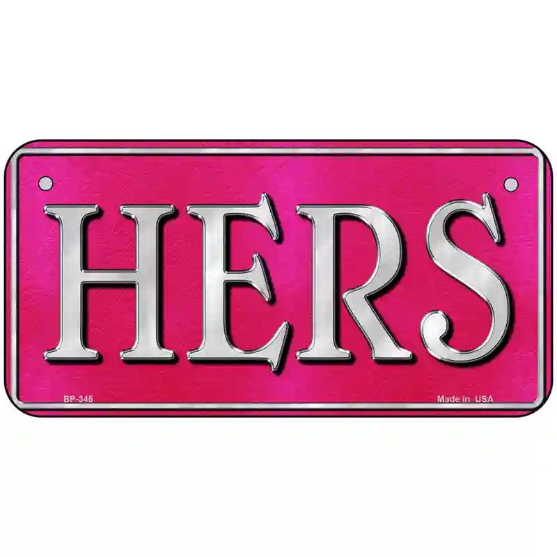 HERS Metal Novelty License Plate 6" x 3" (BP)