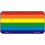 Rainbow Flag Metal Novelty License Plate 6" x 3" (BP)