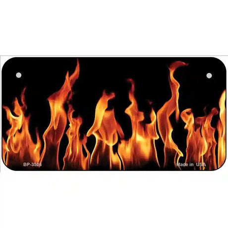 Flames Customizable Metal Novelty License Plate 6" x 3" (BP)