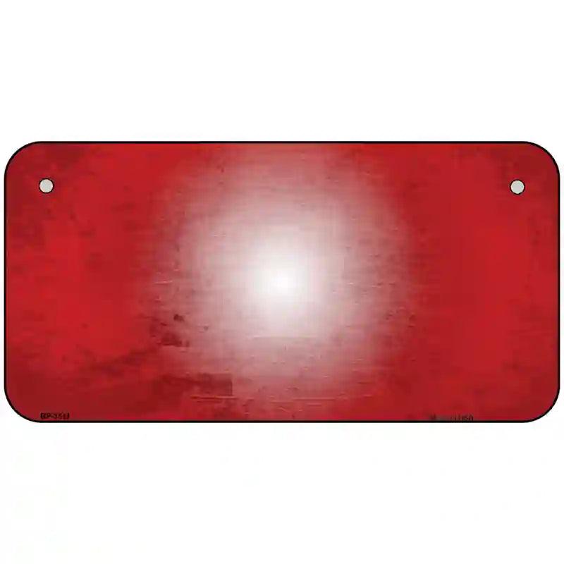 Red White Fade Scratched License Plate Metal Novelty 6" x 3" (BP)