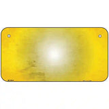 Yellow White Fade Scratched License Plate Metal Novelty 6" x 3" (BP)