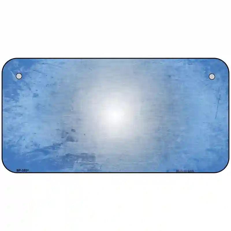 Lt Blue White Fade Scratched License Plate Metal Novelty 6" x 3" (BP)