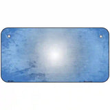 Lt Blue White Fade Scratched License Plate Metal Novelty 6" x 3" (BP)