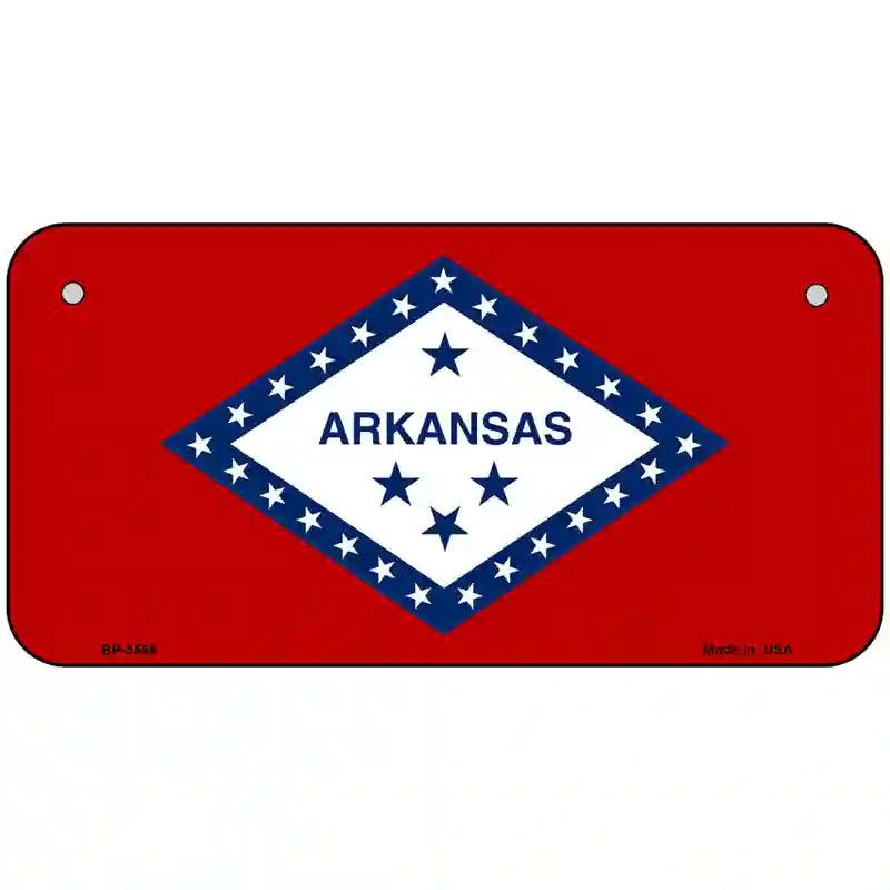 Arkansas State Flag Metal Novelty License Plate 6" x 3" (BP)