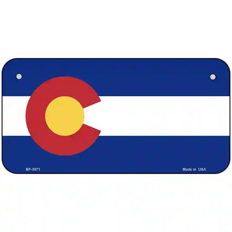 Colorado State Flag Metal Novelty License Plate 6" x 3" (BP)