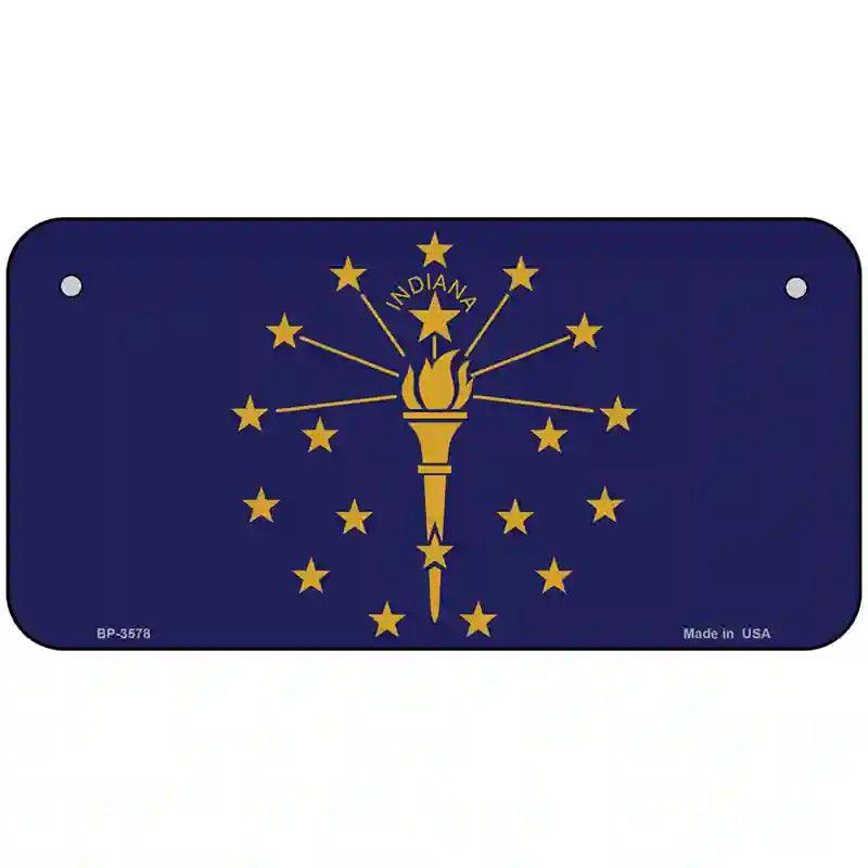Indiana State Flag Metal Novelty License Plate 6" x 3" (BP)