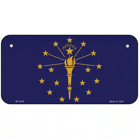 Indiana State Flag Metal Novelty License Plate 6" x 3" (BP)