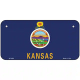 Kansas State Flag Metal Novelty License Plate 6" x 3" (BP)