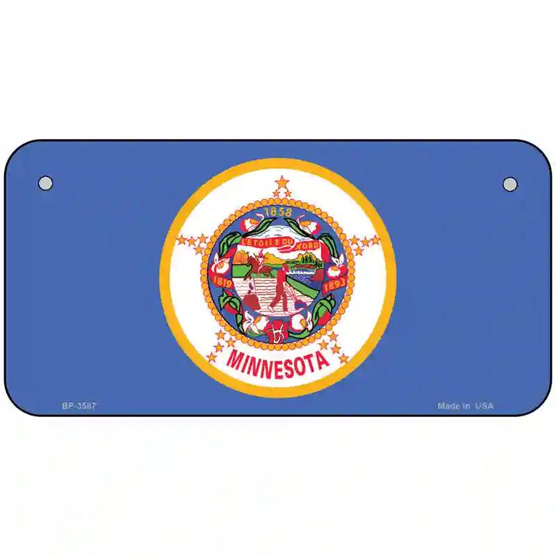 Minnesota State Flag Metal Novelty License Plate 6" x 3" (BP)