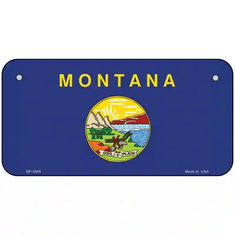 Montana State Flag Metal Novelty License Plate 6" x 3" (BP)