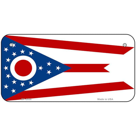 Ohio State Flag Metal Novelty License Plate 6" x 3" Bicycle (BP)