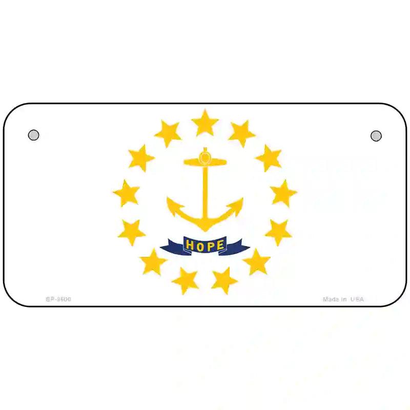 Rhode Island State Flag Metal Novelty License Plate 6" x 3" (BP)