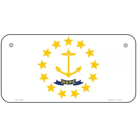 Rhode Island State Flag Metal Novelty License Plate 6" x 3" (BP)