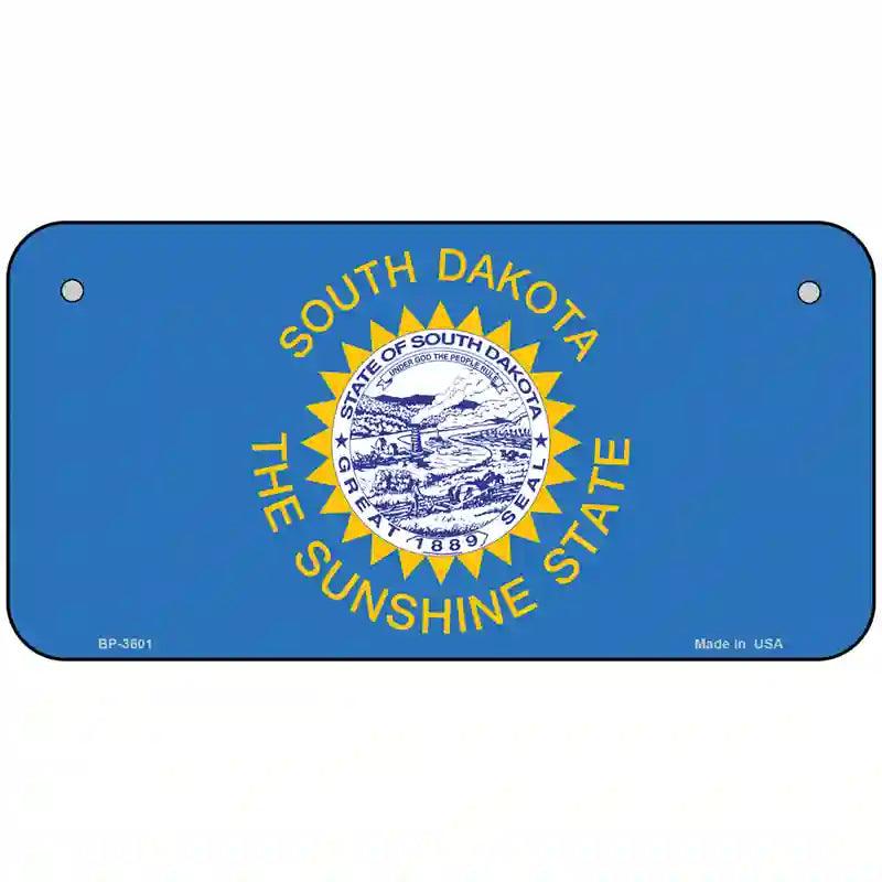 South Dakota State Flag Metal Novelty License Plate 6" x 3" (BP)