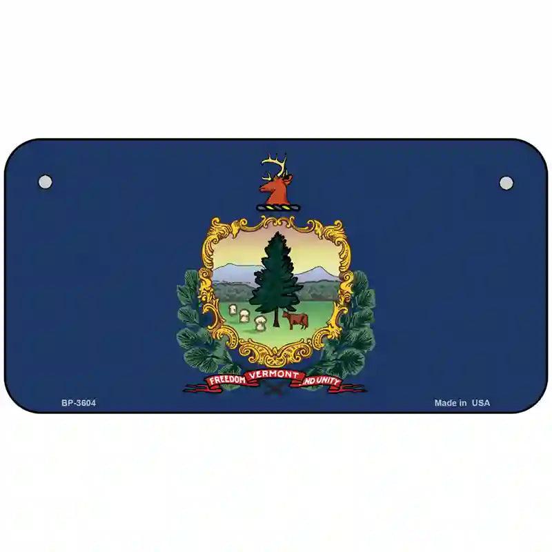 Vermont State Flag Metal Novelty License Plate 6" x 3" (BP)