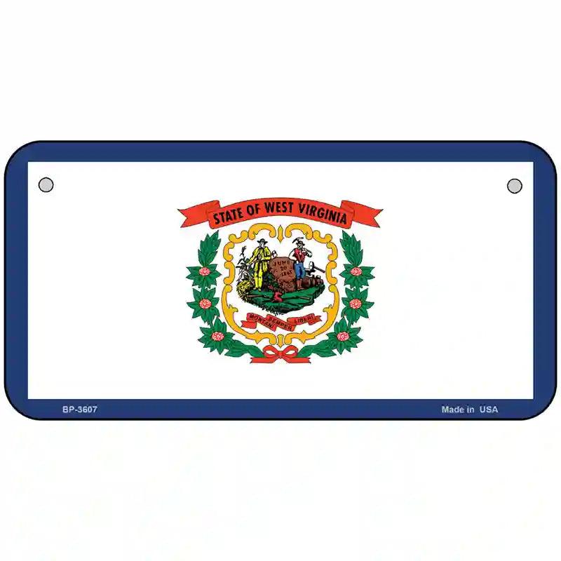 West Virginia State Flag Metal Novelty License Plate 6" x 3" (BP)