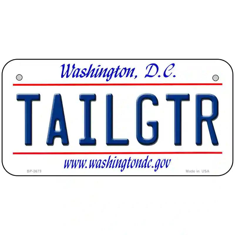Tailgtr Washington DC Novelty Metal License Plate 6" x 3" (BP)