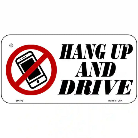 Hang Up And Drive Metal Novelty License Plate 6" x 3" Bicycle (BP)