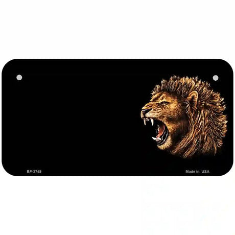 Lion Head Offset Metal Novelty License Plate 6" x 3" (BP)