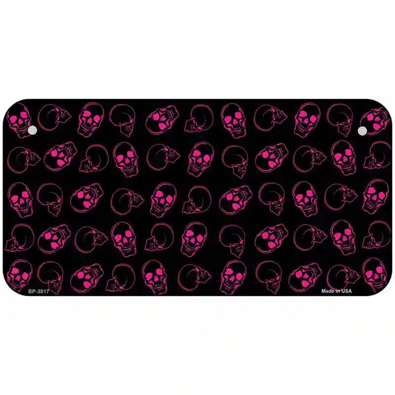 Purple Skulls Metal Novelty License Plate 6" x 3" (BP)