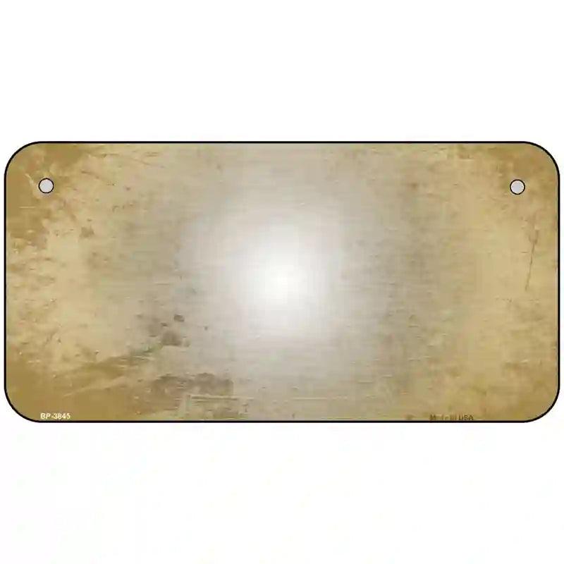 Gold White Fade Scratched License Plate Metal Novelty 6" x 3" (BP)