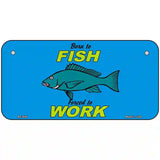 Born To Fish Metal Novelty License Plate 6" x 3" (BP)