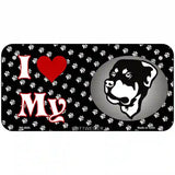I Love My Rottweiler Metal Novelty License Plate 6" x 3" (BP)
