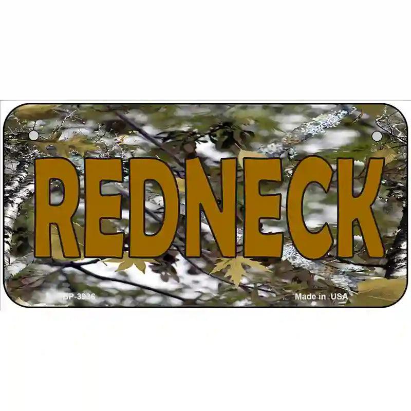Redneck Camo Metal Novelty License Plate 6" x 3" (BP)