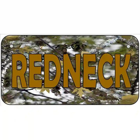 Redneck Camo Metal Novelty License Plate 6" x 3" (BP)