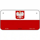 Poland Eagle Flag Metal Novelty License Plate 6" x 3" (BP)