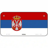 Serbia Eagle Flag Metal Novelty License Plate 6" x 3" (BP)