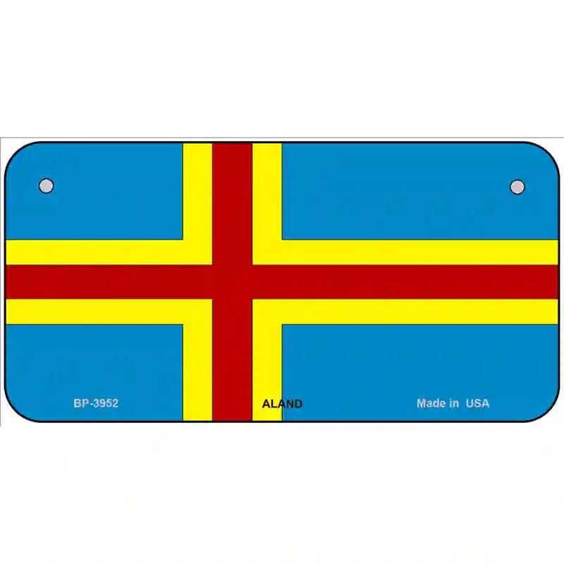 Aland Flag Metal Novelty License Plate 6" x 3" (BP)
