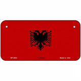 Albania Flag Metal Novelty License Plate 6" x 3" (BP)