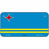 Aruba Flag Metal Novelty License Plate 6" x 3" (BP)