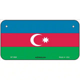 Azerbaijan Flag Metal Novelty License Plate 6" x 3" (BP)