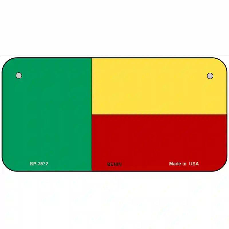 Benin Flag Metal Novelty License Plate 6" x 3" (BP)