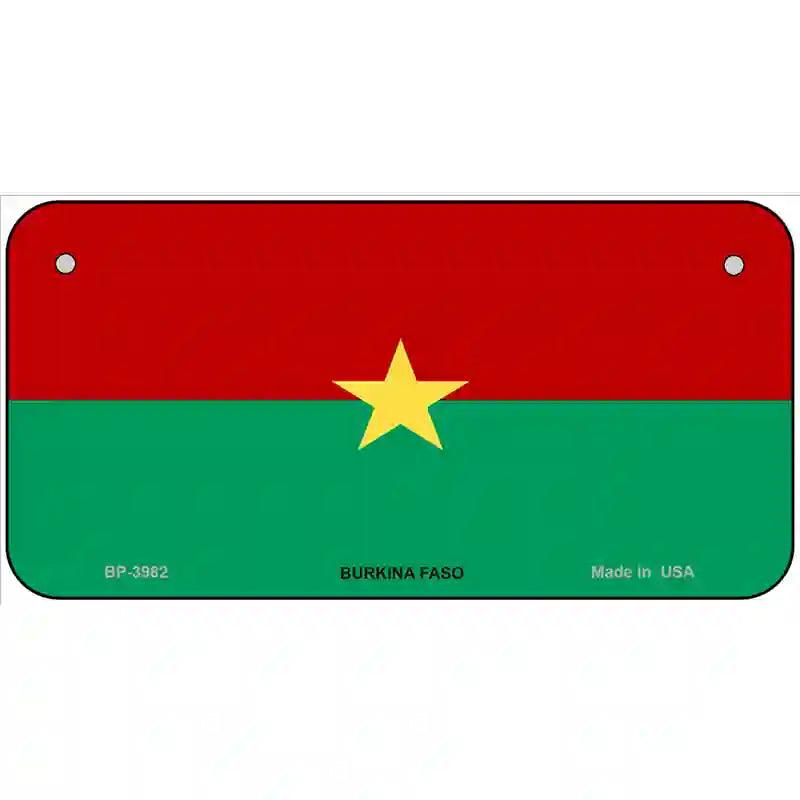 Burkina Faso Flag Metal Novelty License Plate 6" x 3" (BP)