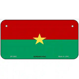 Burkina Faso Flag Metal Novelty License Plate 6" x 3" (BP)