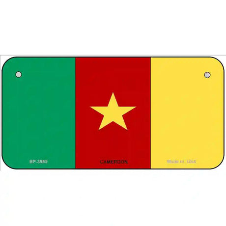 Cameroon Flag Metal Novelty License Plate 6" x 3" (BP)