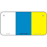 Canary Islands Flag Metal Novelty License Plate 6" x 3" (BP)