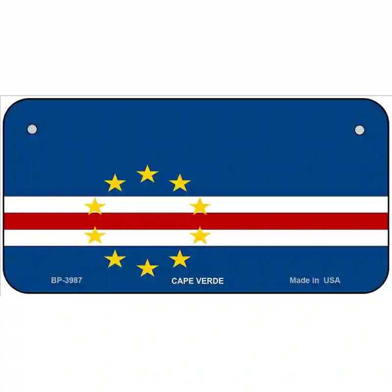Cape Verde Flag Metal Novelty License Plate 6" x 3" (BP)