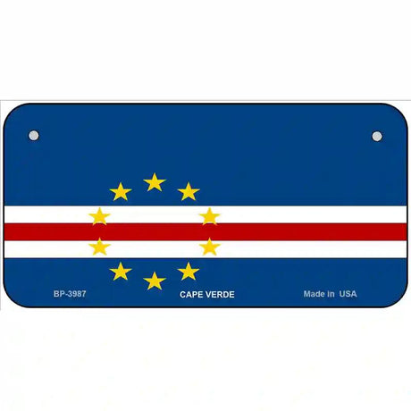 Cape Verde Flag Metal Novelty License Plate 6" x 3" (BP)