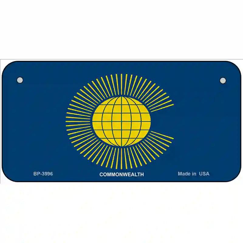 Commonwealth Flag Metal Novelty License Plate 6" x 3" (BP)