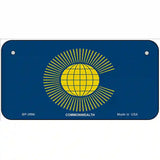 Commonwealth Flag Metal Novelty License Plate 6" x 3" (BP)
