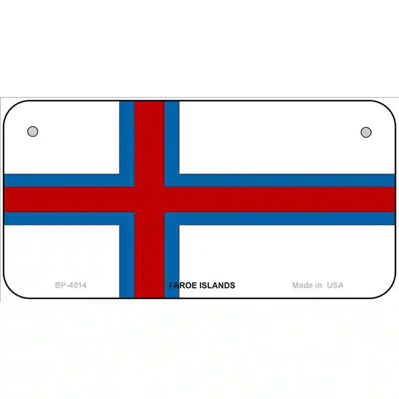 Faroe Islands Flag Metal Novelty License Plate 6" x 3" (BP)