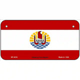 French Polynesia Flag Metal Novelty License Plate 6" x 3" (BP)