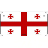 Georgia Flag Metal Novelty License Plate 6" x 3" (BP)